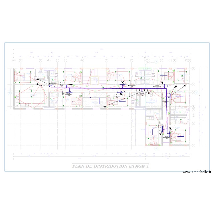 Eclairage Etage 1  HOTEL KRIBI. Plan de 0 pièce et 0 m2