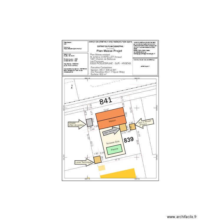 Plan Masse Projet. Plan de 0 pièce et 0 m2