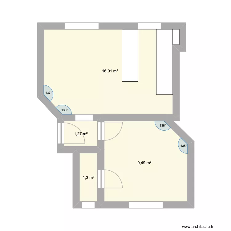 Plan appartement Jade Louis. Plan de 4  et 28 m²
