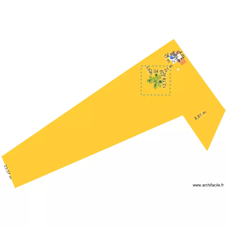 Jardin partag&eacute; surface 2. Plan de 