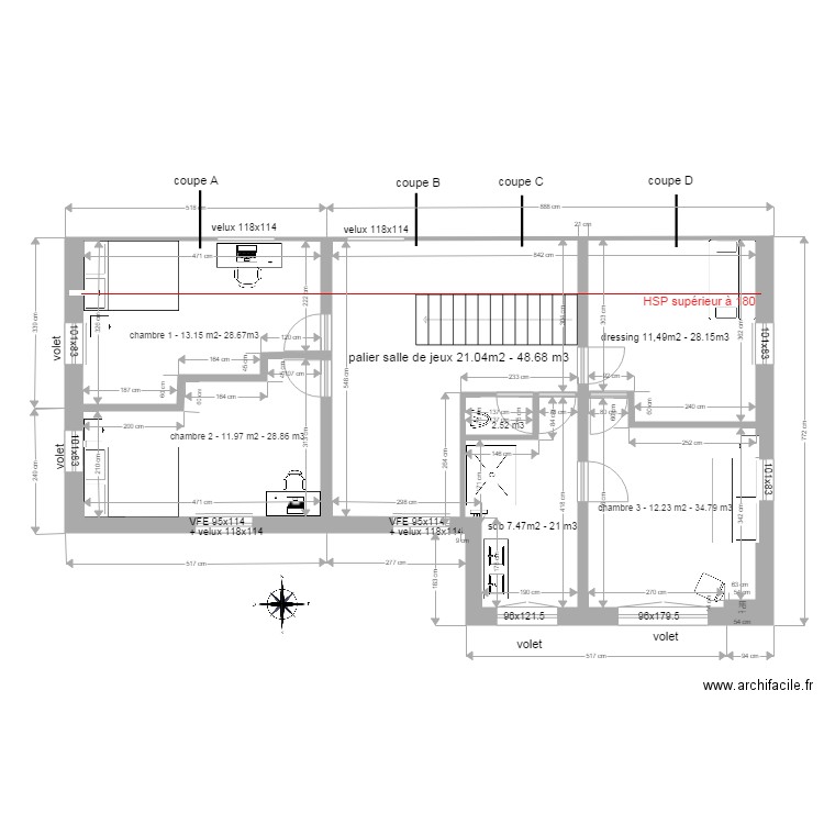 plan étage définitif. Plan de 0 pièce et 0 m2