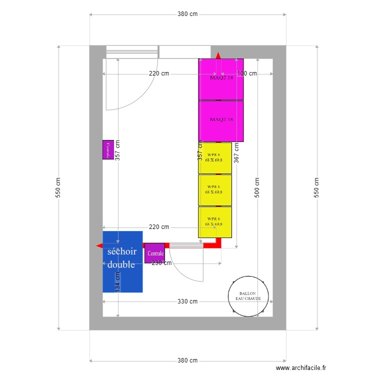 PLAN RETIF. Plan de 2 pièces et 16 m2