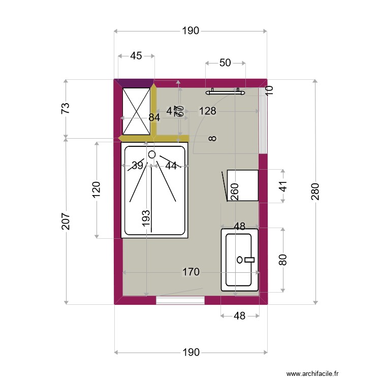 Plan Salle De Bain 4m2