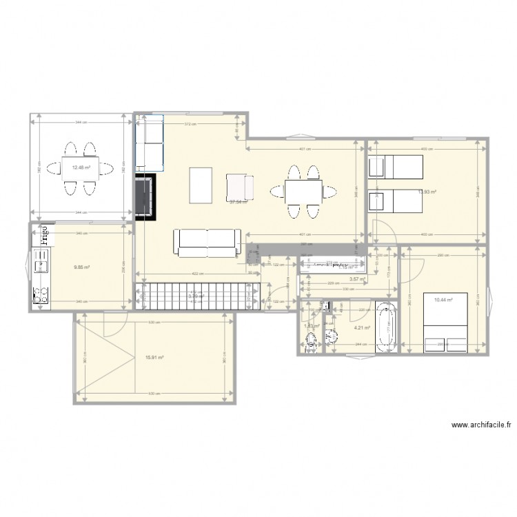 Villa porticcio RDC. Plan de 0 pièce et 0 m2