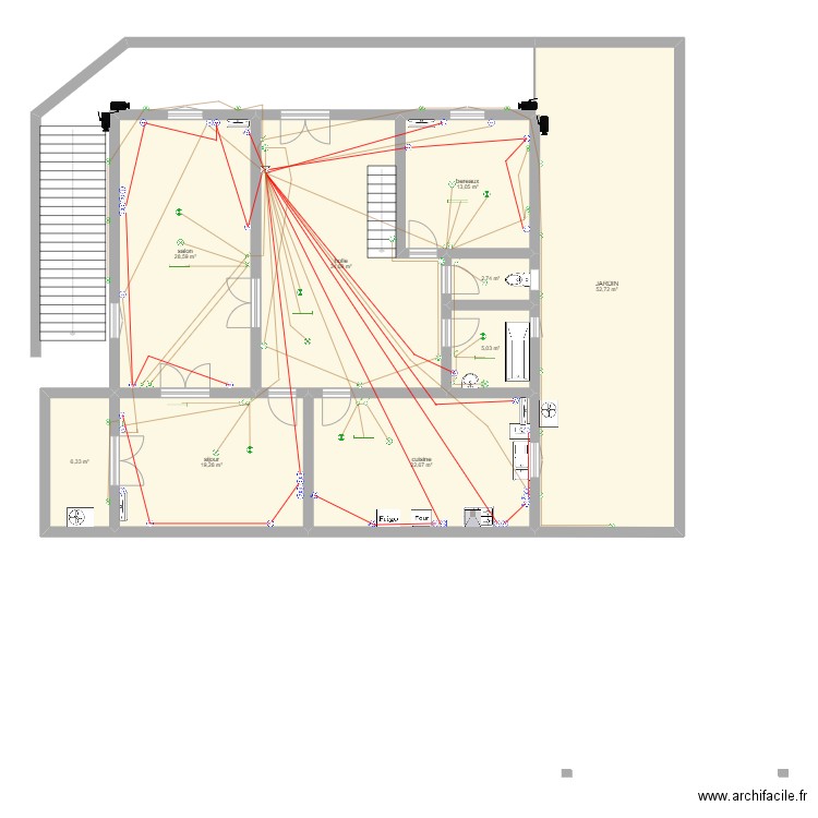 GALMA. Plan de 9 pièces et 185 m2