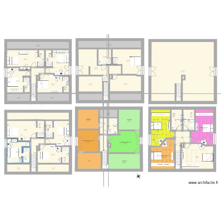 Plan après travaux 1er étage. Plan de 0 pièce et 0 m2