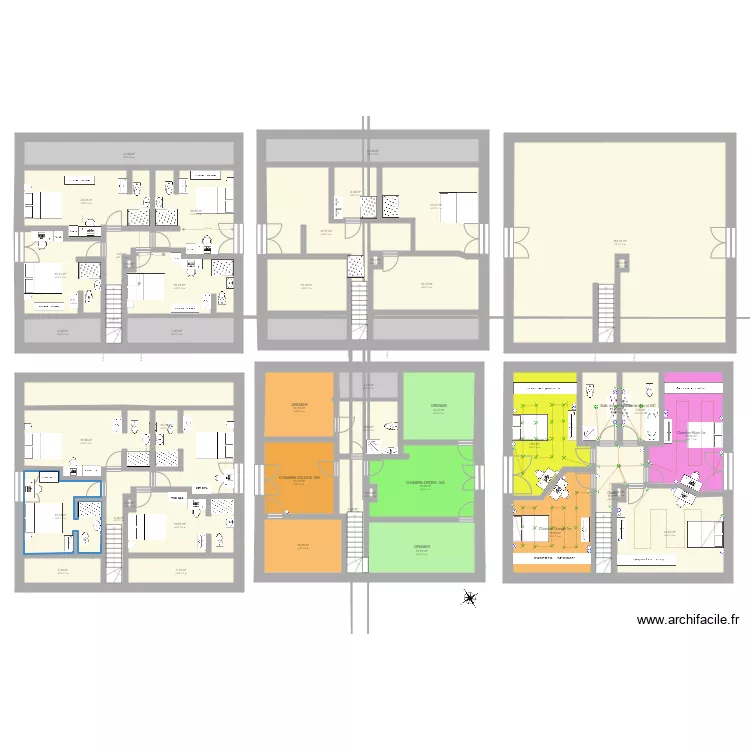 Plan apr&egrave;s travaux 1er &eacute;tage. Plan de 