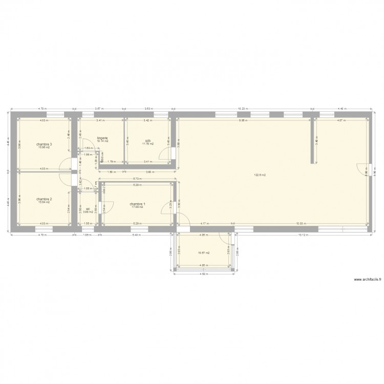 groise cote porte et fenetre . Plan de 0 pièce et 0 m2
