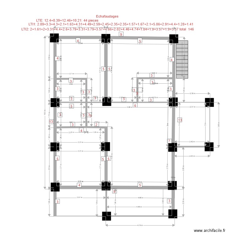 echafaudage. Plan de 0 pièce et 0 m2