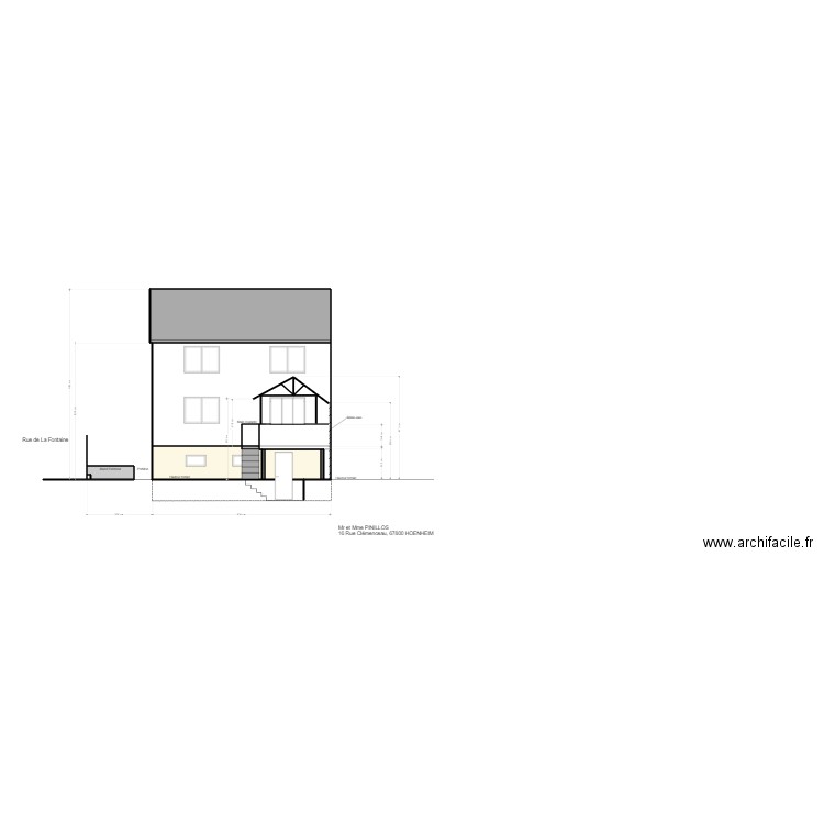 Façade pinillos  Deux pans. Plan de 0 pièce et 0 m2