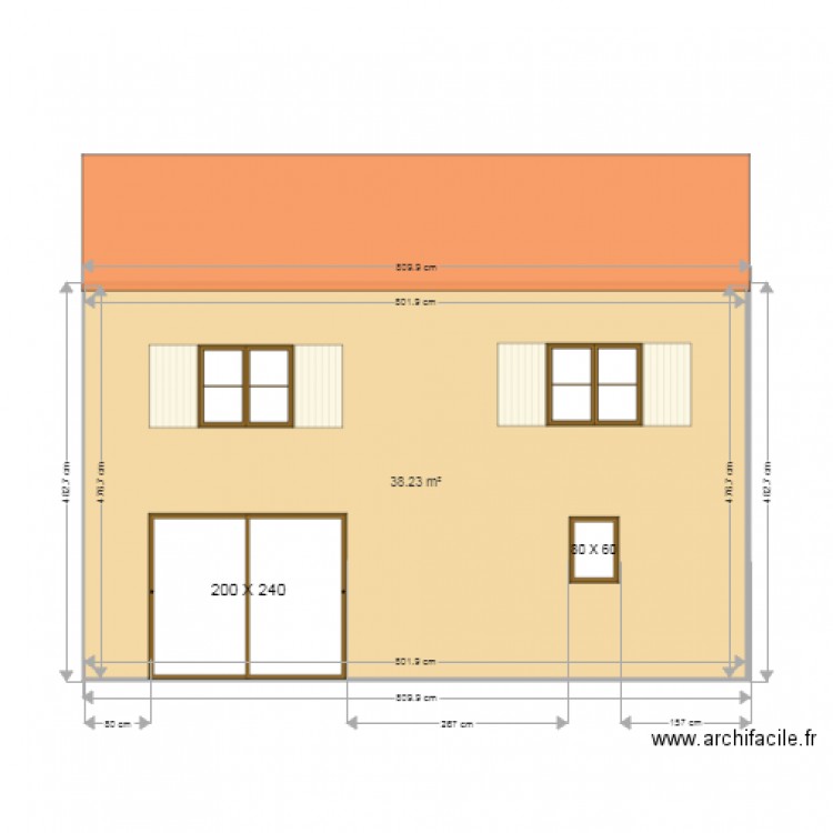 Plan de Façade. Plan de 0 pièce et 0 m2