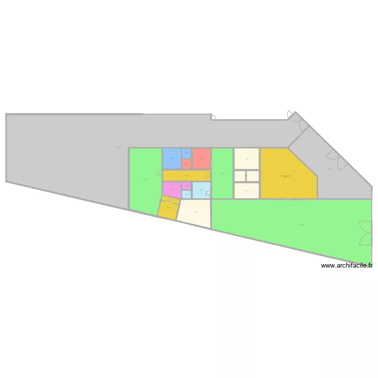 ak99 1005A SIMULATION HOTEL RESTAURANT. Plan de 