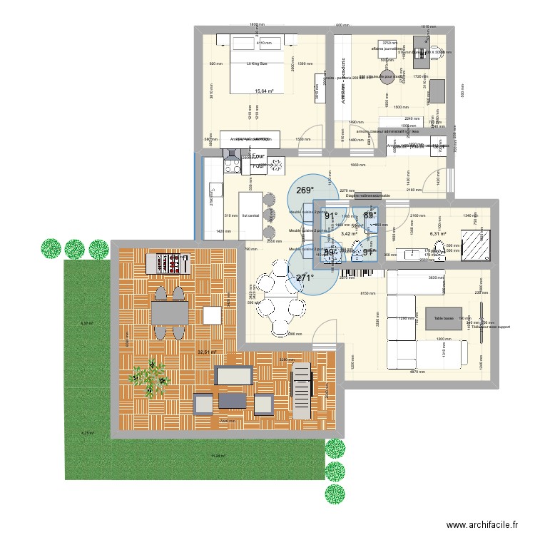 appartement Vinelz. Plan de 6 pièces et 141 m2