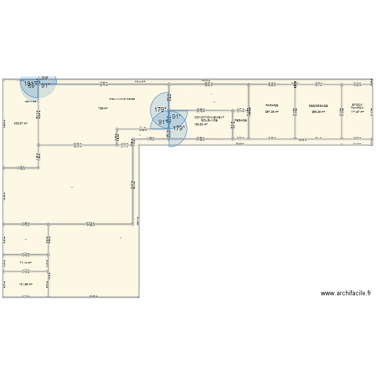 extention3. Plan de 14 pièces et 4726 m2