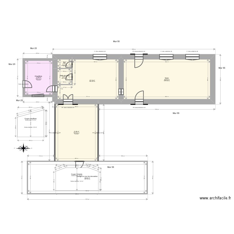 Kindler. Plan de 17 pièces et 248 m2