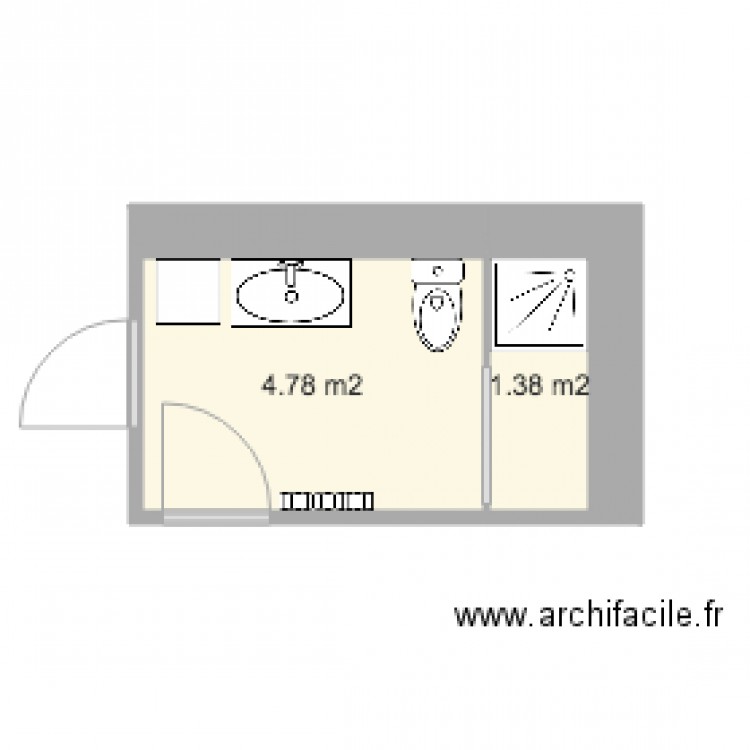 sdb RONDY . Plan de 0 pièce et 0 m2