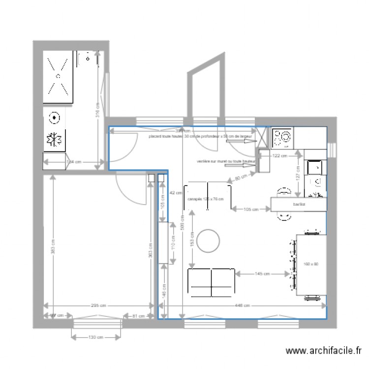 Appartement Olivier Eglem 12 novembre version 4. Plan de 0 pièce et 0 m2