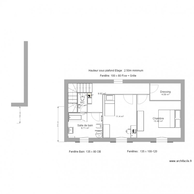 Extension 01 05 Fb. Plan de 0 pièce et 0 m2