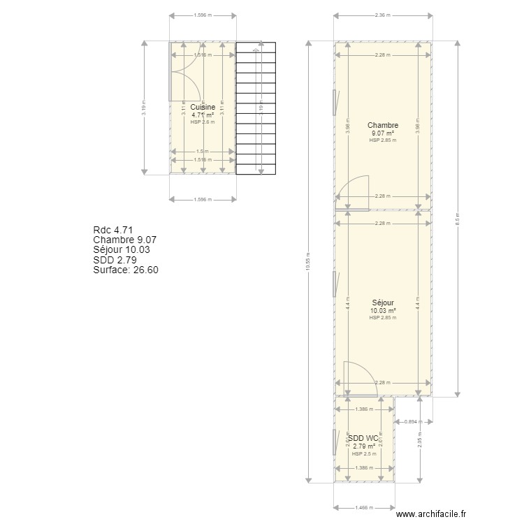 Duplex. Plan de 0 pièce et 0 m2