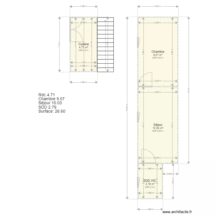Duplex. Plan de 
