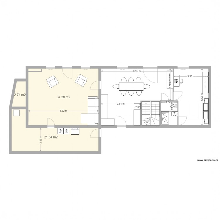 fye rdc modif 2. Plan de 0 pièce et 0 m2