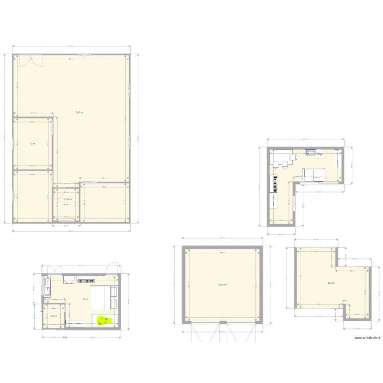 Travaux étage. Plan de 0 pièce et 0 m2