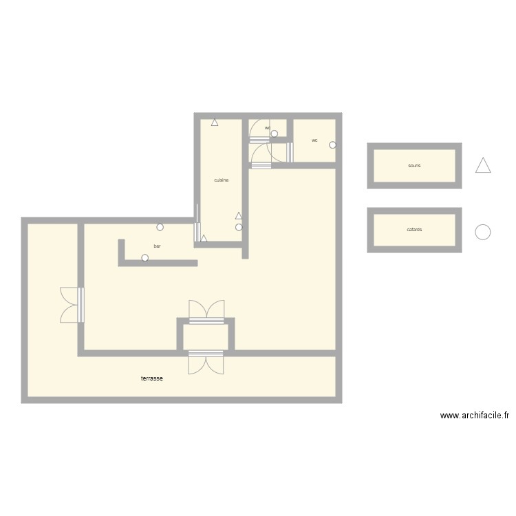 mont chalet. Plan de 9 pièces et 108 m2