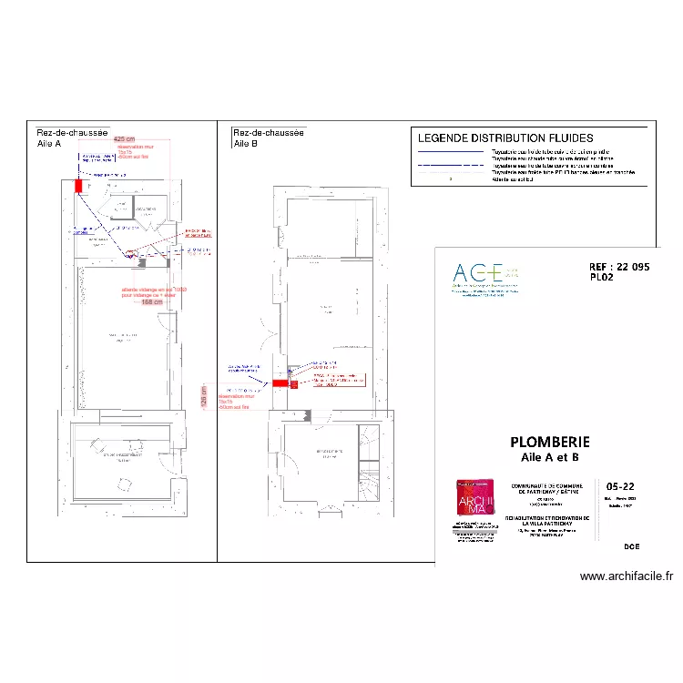 villa Parthenay . Plan de 