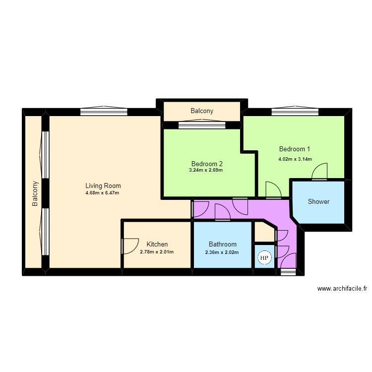 1254. Plan de 0 pièce et 0 m2