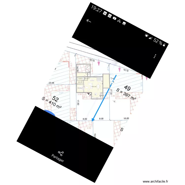 Carport a l accroche. Plan de 