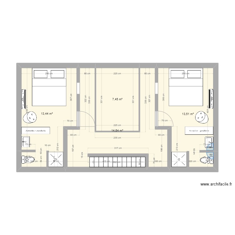 1er etage. Plan de 0 pièce et 0 m2