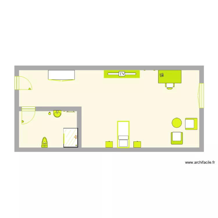 D&eacute;sinfection Chambre. Plan de 