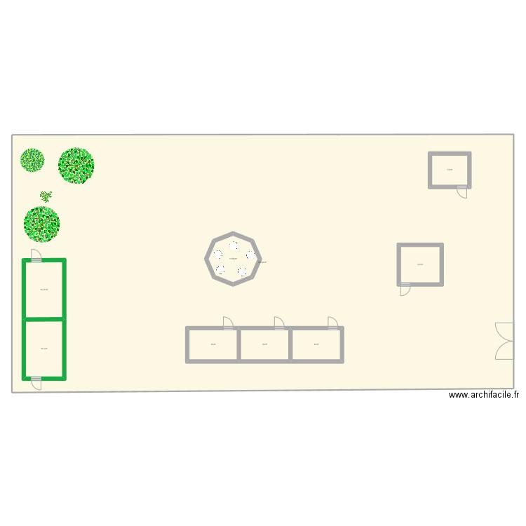 Terrain volières. Plan de 9 pièces et 959 m2