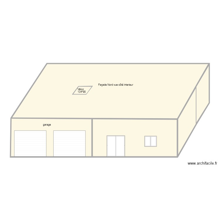 Façade Nord. Plan de 0 pièce et 0 m2