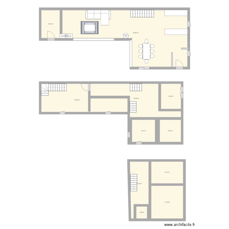 villefranche centre remanié. Plan de 0 pièce et 0 m2