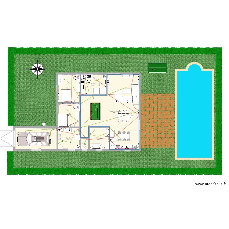 Maison Nathan 1. Plan de 8 pièces et 144 m2