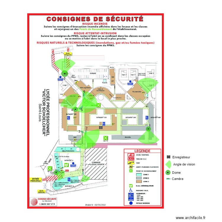 lycée. Plan de 0 pièce et 0 m2