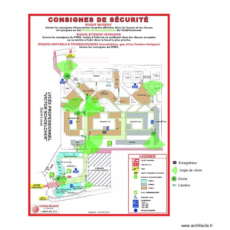 lyc&eacute;e. Plan de 