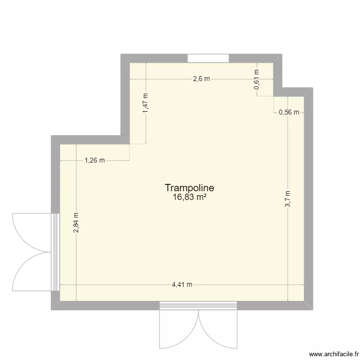 trampoline. Plan de 