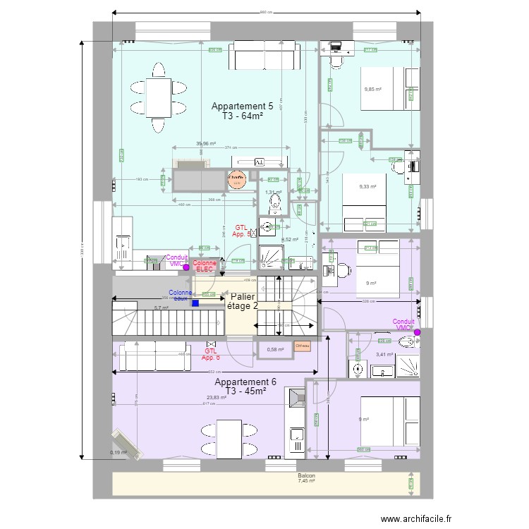 Pasteur Etage 2 f. Plan de 0 pièce et 0 m2