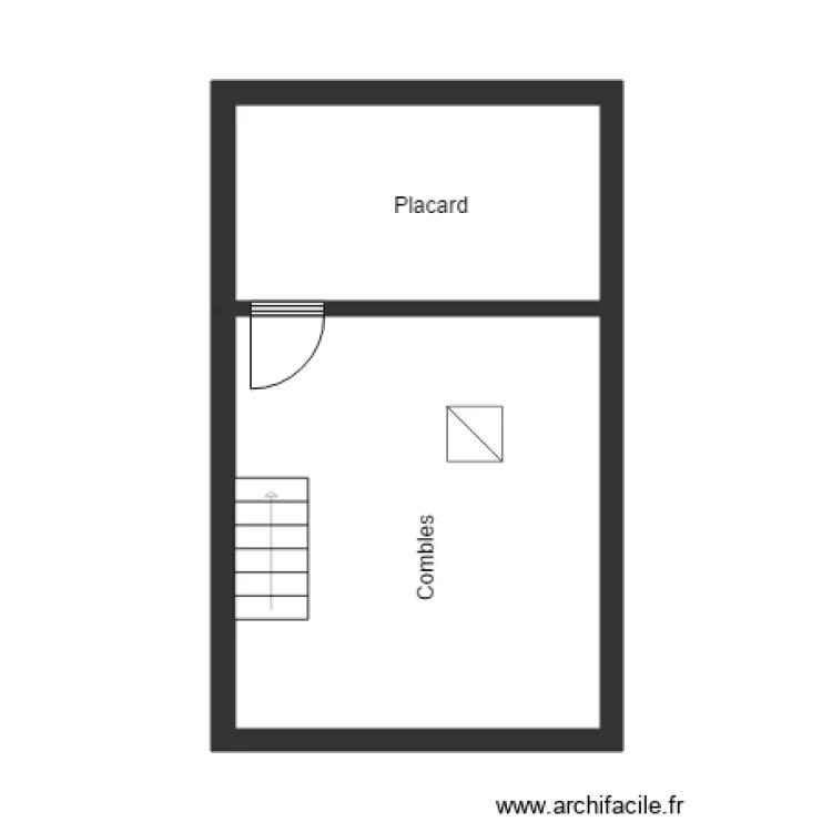 22 TANNERIES COMBLES GAUCHE. Plan de 22 TANNERIES COMBLES GAUCHE. Plan de