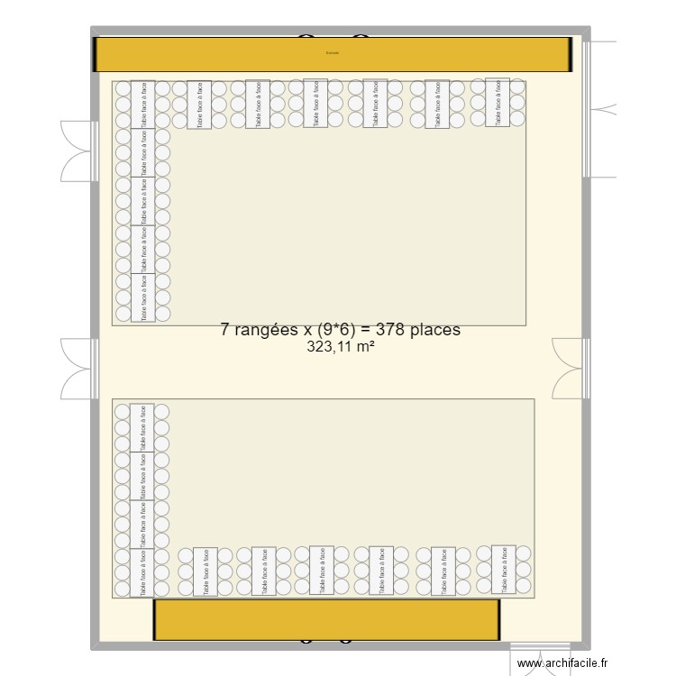 Salle Bois d'amont LOTO. Plan de 1 pièce et 323 m2