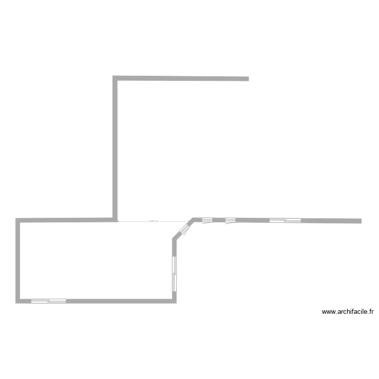 plan extension vue de face. Plan de 