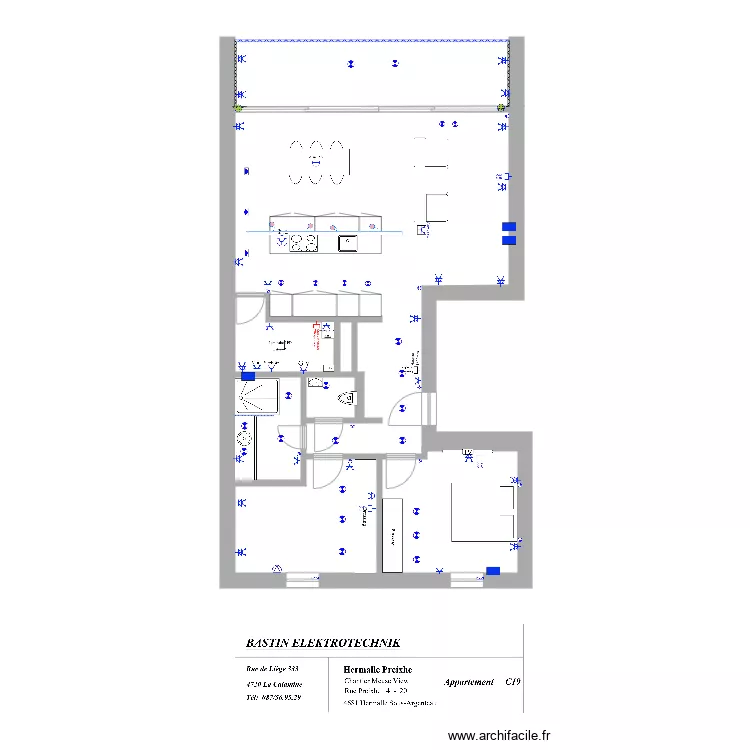 Appartement  Meuse View B&acirc;timent C19. Plan de 
