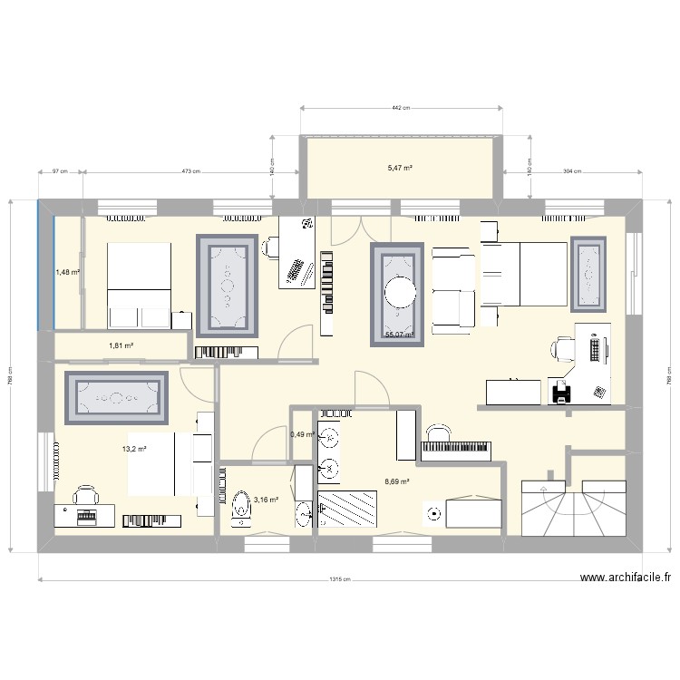 La Scarpe, 1er étage Projet 5. Plan de 0 pièce et 0 m2