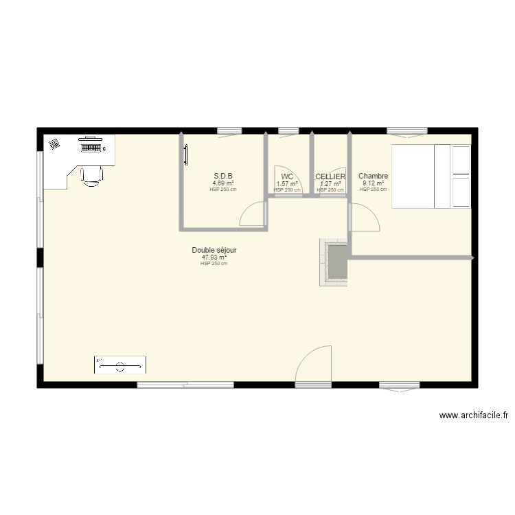 ACCUEIL FINI. Plan de 0 pièce et 0 m2