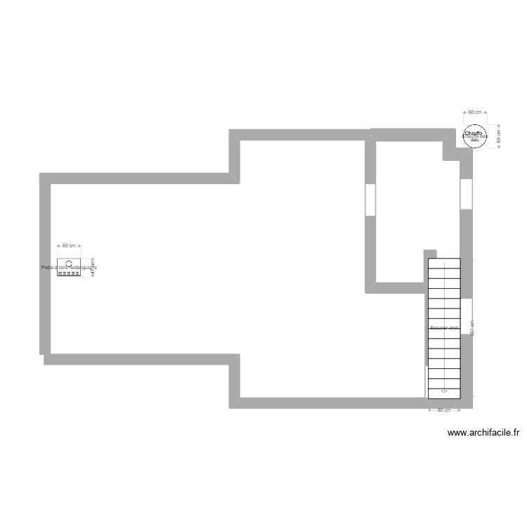 Plan 3 sous-sol actuel. Plan de 