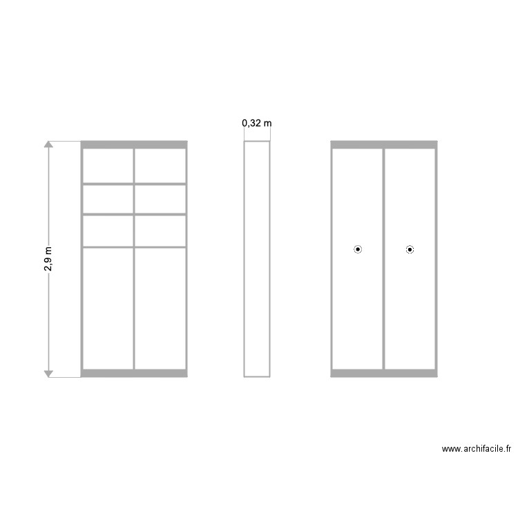 placard bureau 2. Plan de 11 pièces et 7 m2