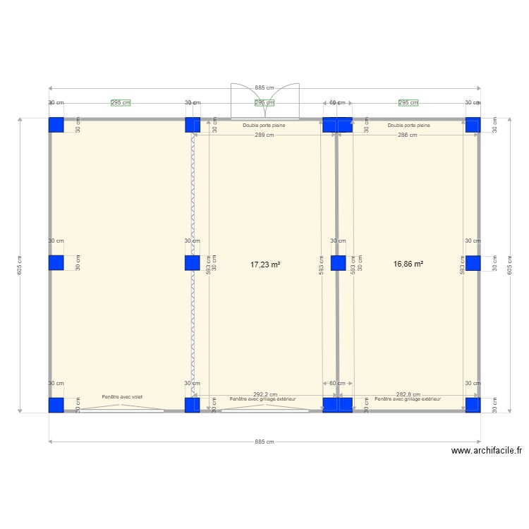 Occasions 63631 et 63672. Plan de 3 pièces et 51 m2