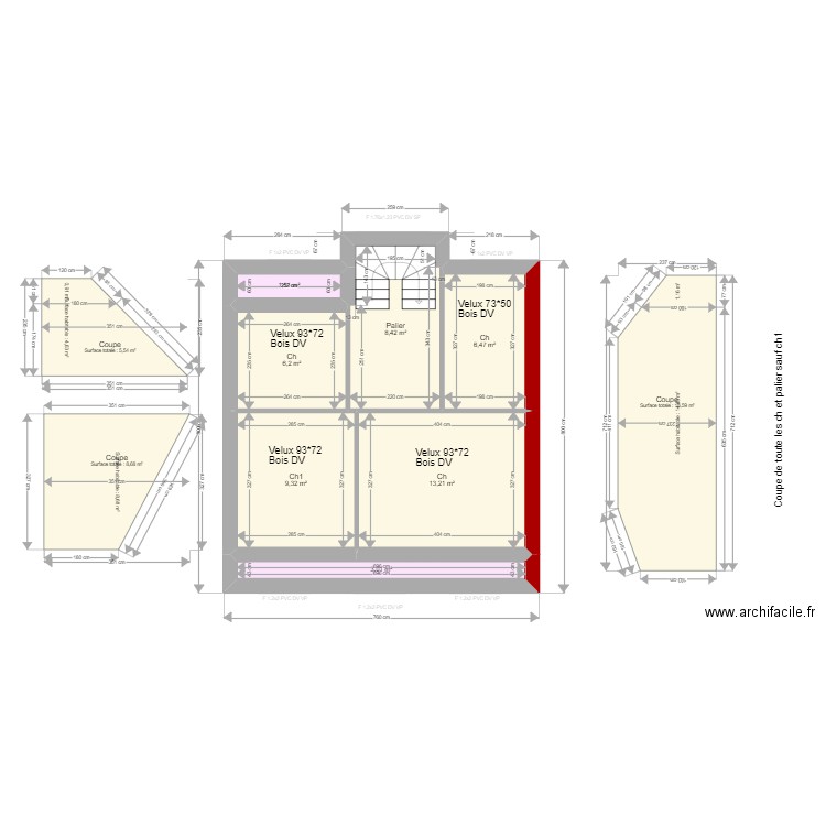 Yaffa . Plan de 18 pièces et 150 m2